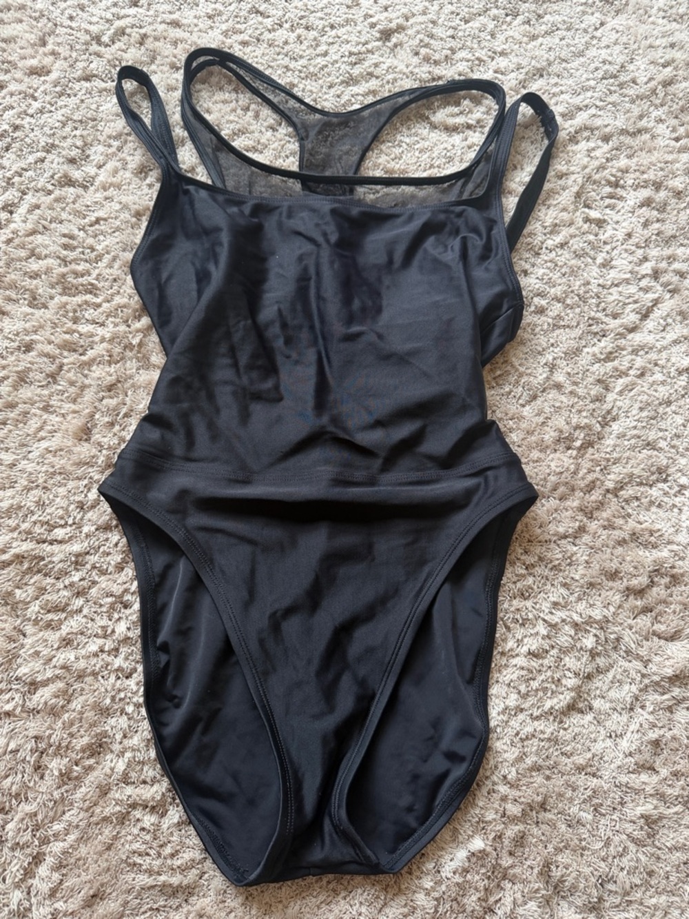 Anne Cole Black Racerback One-Piece Swimsuit